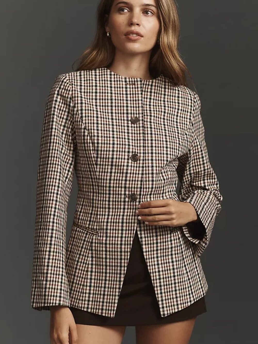 Aligne Daphne Check Jacket NWT